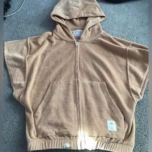 Zara girls terry zip up hoodie